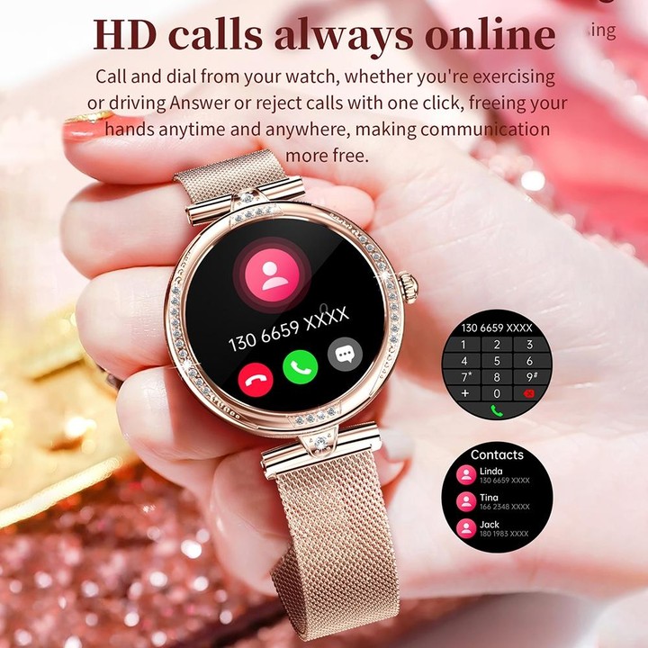 NX17 Pro 1.19 inch AMOLED Screen Steel Strap Smart Watch, Support Health Monitoring / Bluetooth Call(Gold)