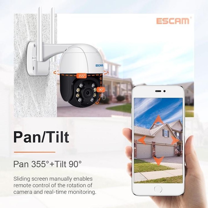 ESCAM QF518 5MP Smart WiFi IP Camera, Support AI Humanoid Detection / Auto Tracking / Dual Light Night Vision / Cloud Storage /