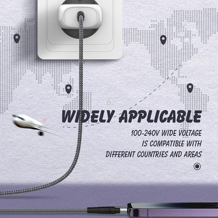 LDNIO A1206C PD27W USB-C / Type-C Fast Charger with 1m Type-C Cable, Plug Type:EU Plug(White)
