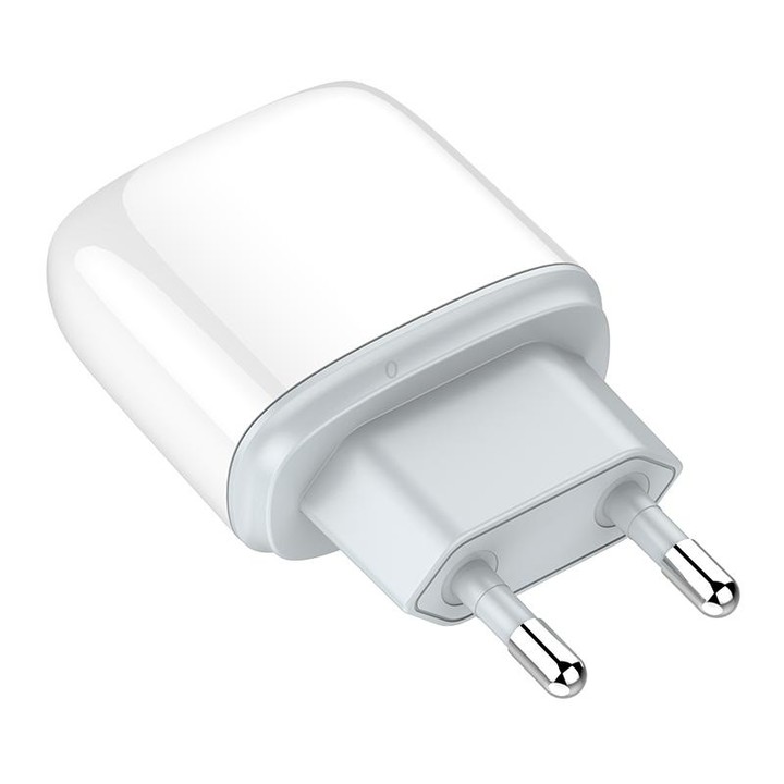 LDNIO Q229 QC3.0 / PD20W USB + Type-C Fast Charger with 1m USB to Type-C Cable, Plug Type:EU Plug(White)