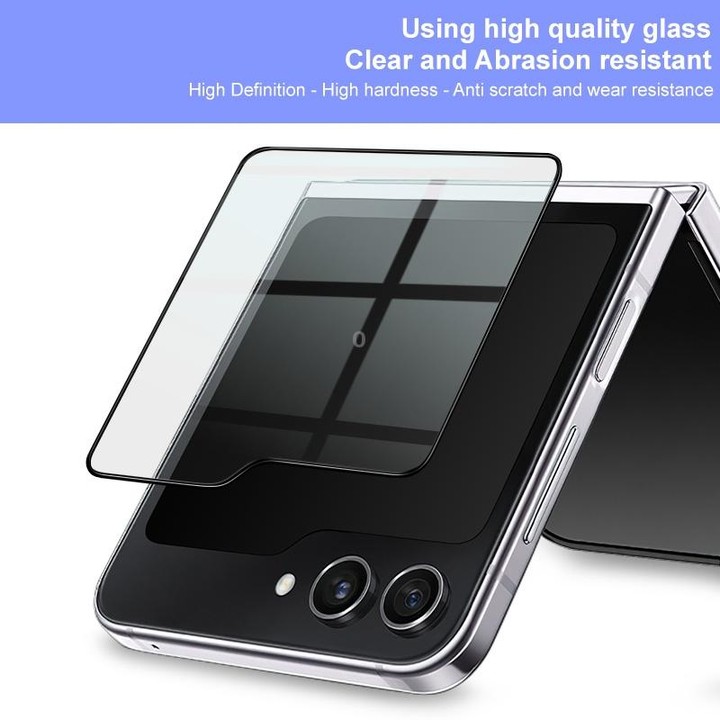 For Samsung Galaxy Z Flip6 IMAK Full Coverage Tempered Back Glass Film Set