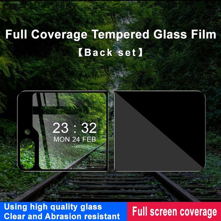 For Samsung Galaxy Z Flip6 IMAK Full Coverage Tempered Back Glass Film Set