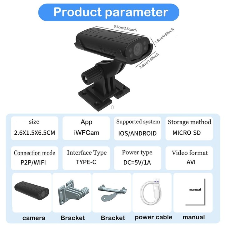 W2 HD Motion Detection IR Night Wireless Smart Camera