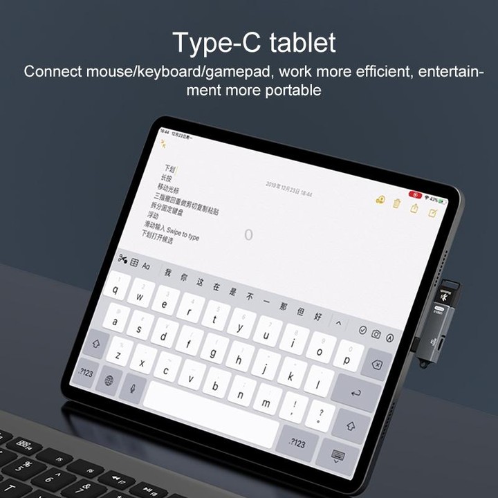 ADS-617 5Gbps PD100W USB-C / Type-C to USB OTG Adapter(Black)