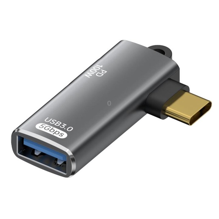 ADS-617 5Gbps PD100W USB-C / Type-C to USB OTG Adapter(Grey)