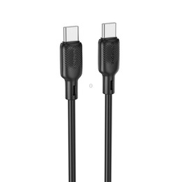 BOROFONE BX113 60W USB-C / Type-C to Type-C Silicone Charging Data Cable, Length:1m(Black)