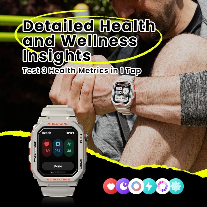 Zeblaze Ares GPS Rugged GPS Smart Watch, Support Heart Rate / Pulse Ox Blood Oxygen(Lava Black)