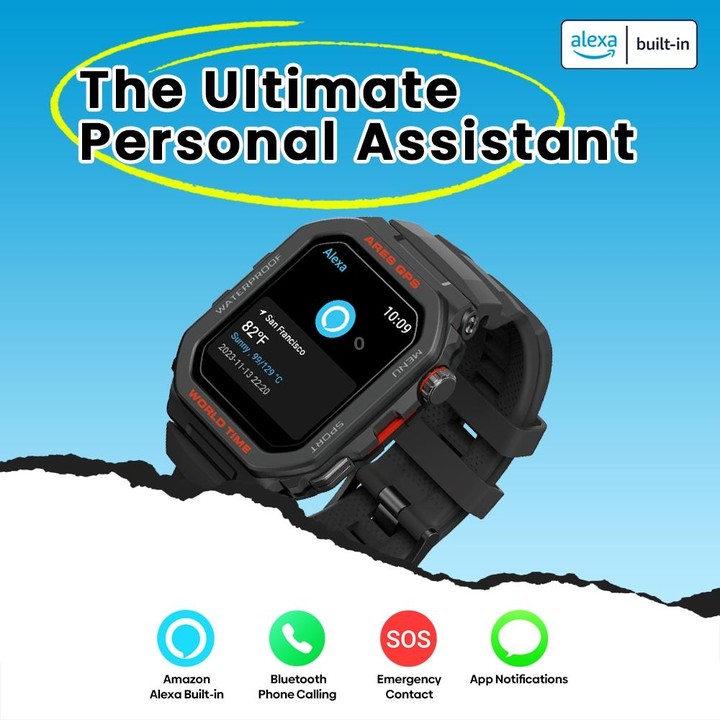 Zeblaze Ares GPS Rugged GPS Smart Watch, Support Heart Rate / Pulse Ox Blood Oxygen(Moon White)