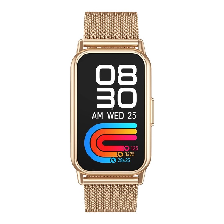 CY22 1.47 inch Steel Strap IP67 Waterproof Smart Watch, Support Heart Rate / Blood Pressure(Gold)