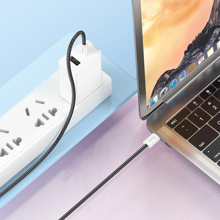 hoco X104 USB-C / Type-C to USB-C / Type-C Source 60W Charging Data Cable, Length:1m(Black)