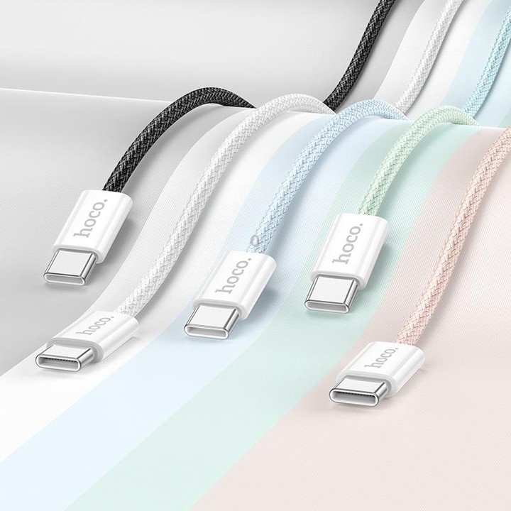 hoco X104 USB-C / Type-C to USB-C / Type-C Source 60W Charging Data Cable, Length:2m(Black)
