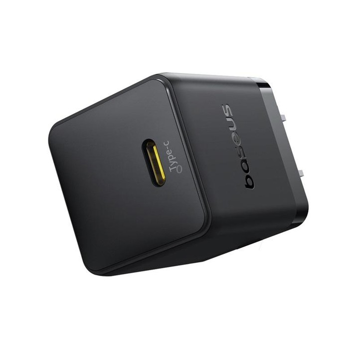 Baseus 1C 20W Type-C Palm Fast Charger, Plug:US Plug(Black)