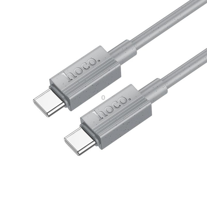 hoco X107 USB-C / Type-C to USB-C / Type-C Favor 60W Charging Data Cable, Length:1m(White)