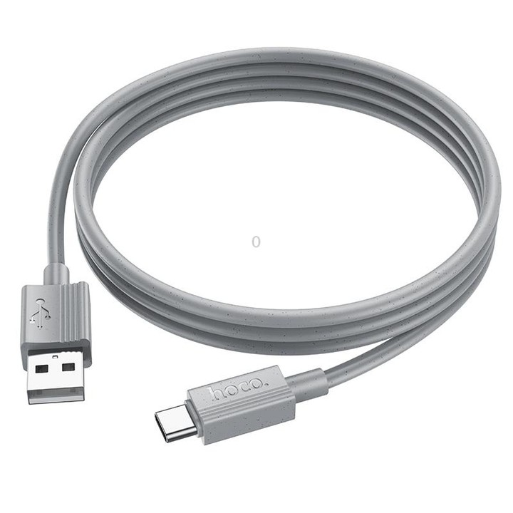 hoco X107 USB to USB-C / Type-C Favor 3A Charging Data Cable, Length:1m(Grey)