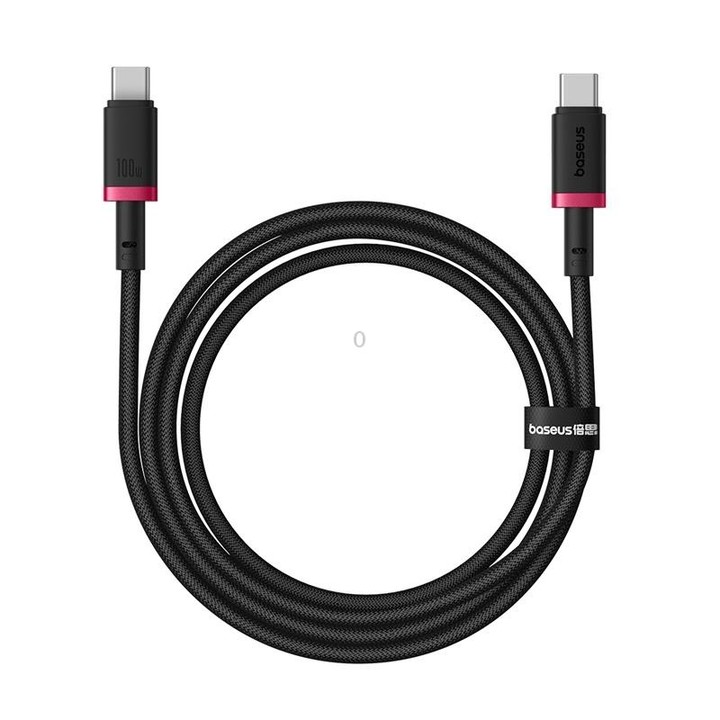 Baseus Dura Series USB-C / Type-C to USB-C / Type-C 100W Fast Charging Cable, Length:1m(Red Black)