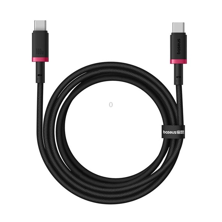 Baseus Dura Series USB-C / Type-C to USB-C / Type-C 100W Fast Charging Cable, Length:2m(Red Black)