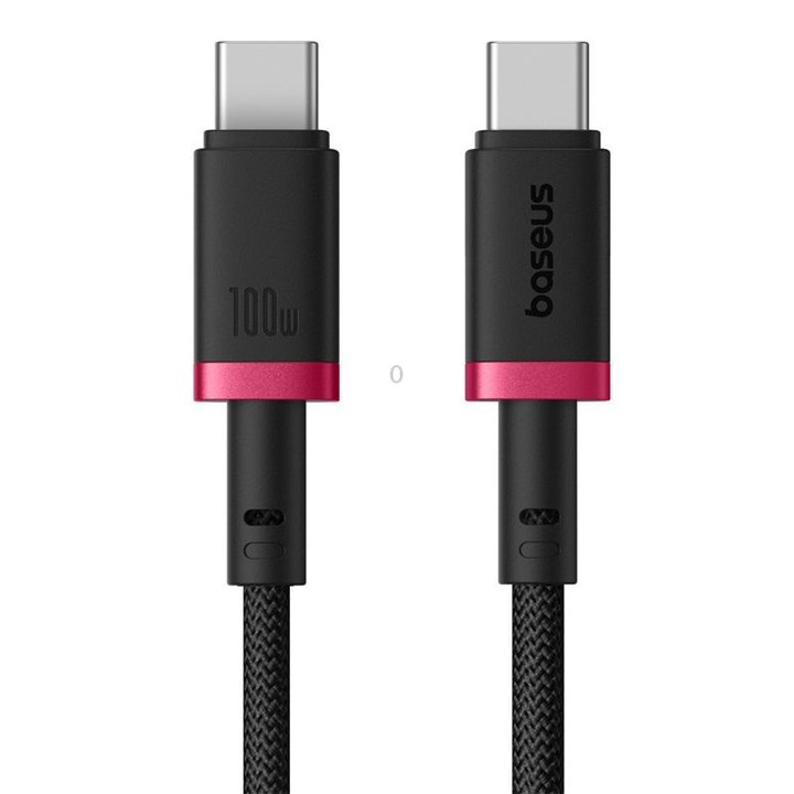 Baseus Dura Series USB-C / Type-C to USB-C / Type-C 100W Fast Charging Cable, Length:2m(Red Black)