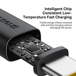 Baseus Dura Series USB to USB-C / Type-C 60W Fast Charging Cable, Length:1m(Gold Black)