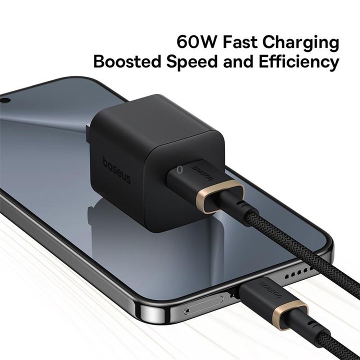 Baseus Dura Series USB to USB-C / Type-C 60W Fast Charging Cable, Length:2m(Gold Black)