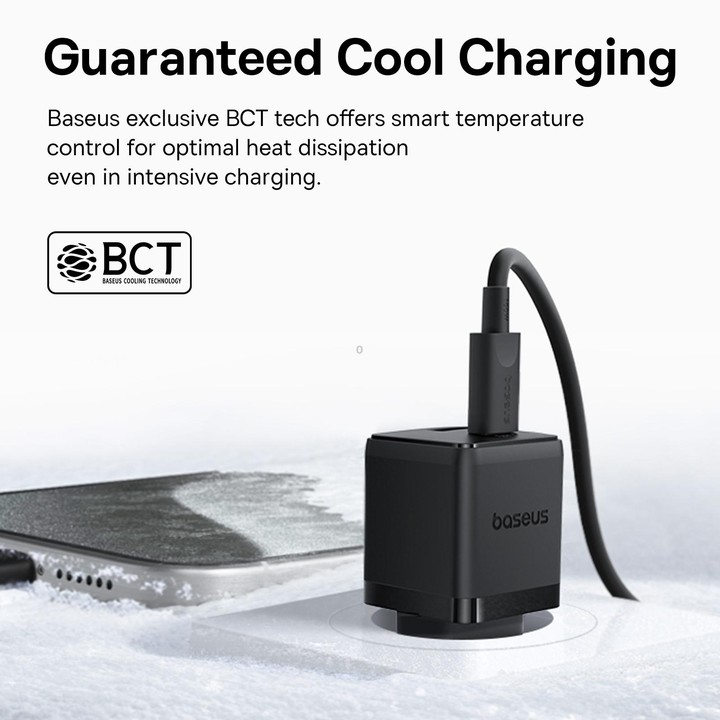 Baseus PD20W USB, USB-C / Type-C Fast Charger, Plug Type:EU Plug(Black)