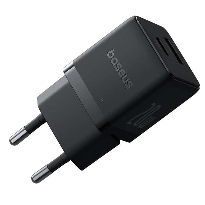 Baseus PD20W USB, USB-C / Type-C Fast Charger, Plug Type:EU Plug(Black)