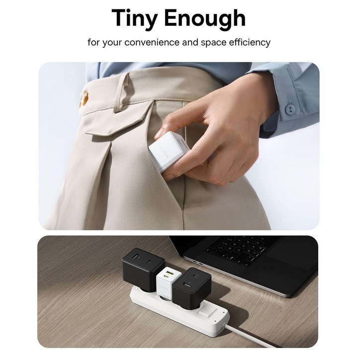 Baseus PD20W USB, USB-C / Type-C Fast Charger, Plug Type:EU Plug(White)