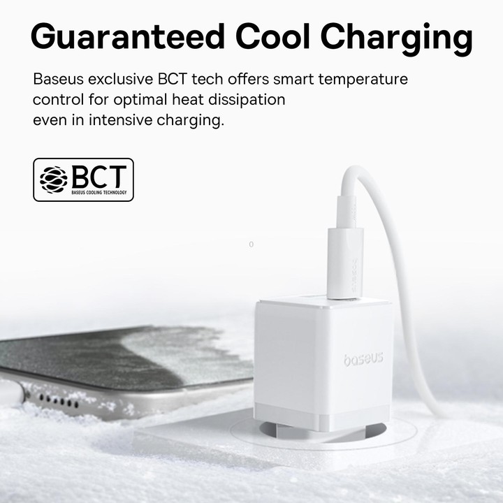 Baseus PD20W USB, USB-C / Type-C Fast Charger, Plug Type:EU Plug(White)