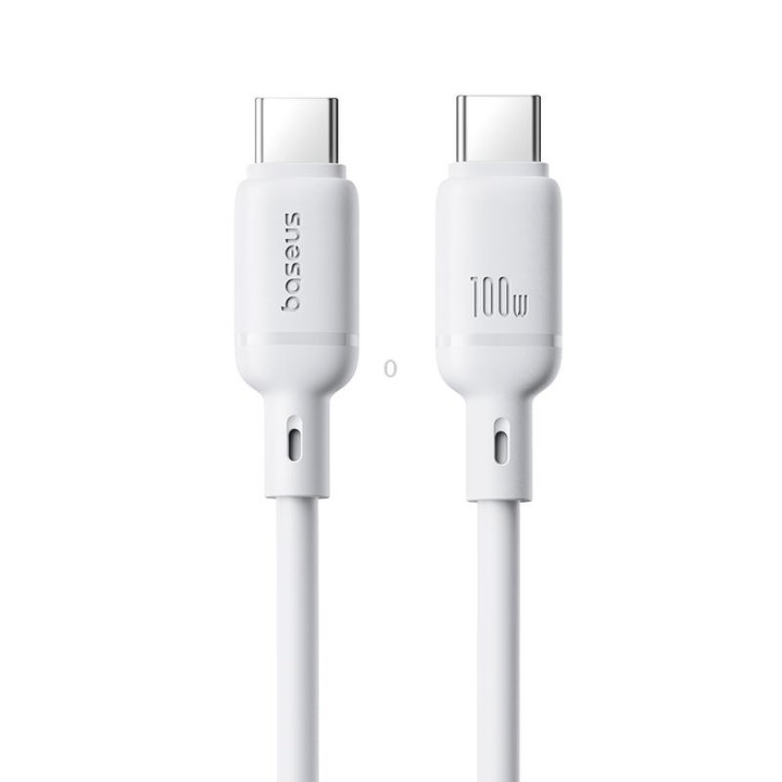 Baseus Silky Series 2m 100W USB-C / Type-C to Type-C Fast Charging Cable(White)
