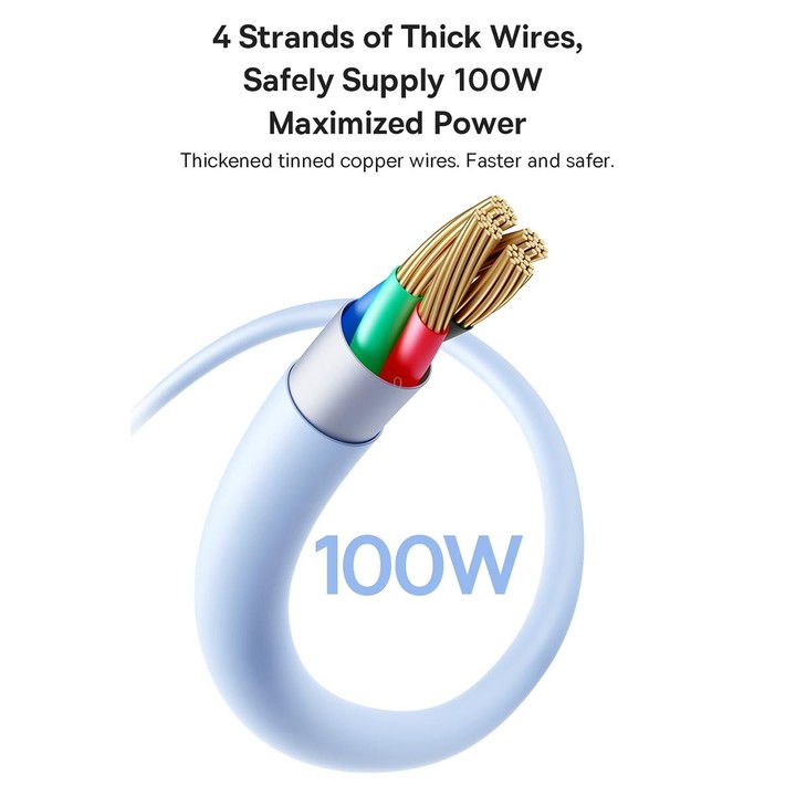 Baseus Silky Series 1m 100W USB to USB-C / Type-C Fast Charging Cable(Black)