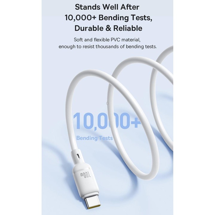 Baseus Silky Series 1m 100W USB to USB-C / Type-C Fast Charging Cable(Black)