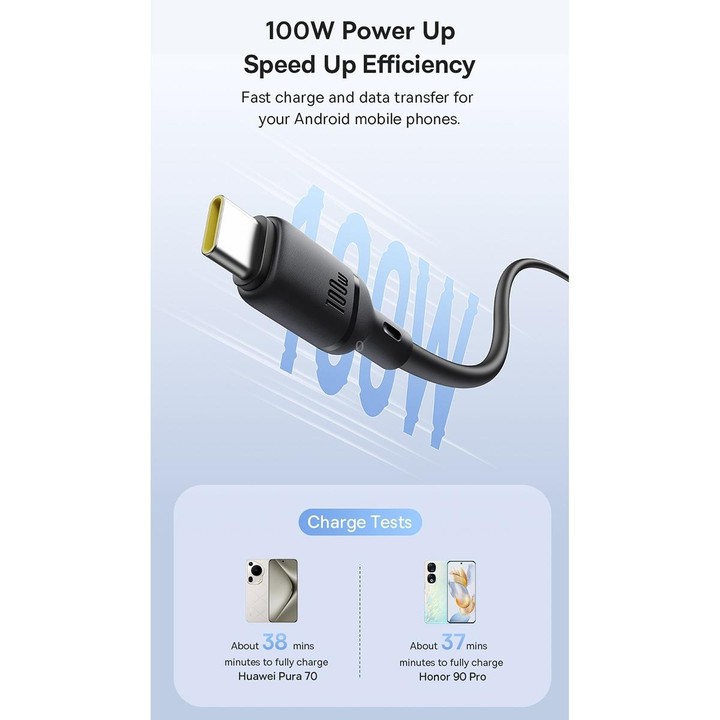 Baseus Silky Series 1m 100W USB to USB-C / Type-C Fast Charging Cable(Black)
