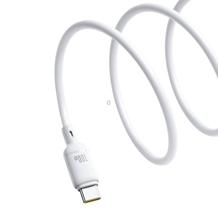 Baseus Silky Series 1m 100W USB to USB-C / Type-C Fast Charging Cable(White)