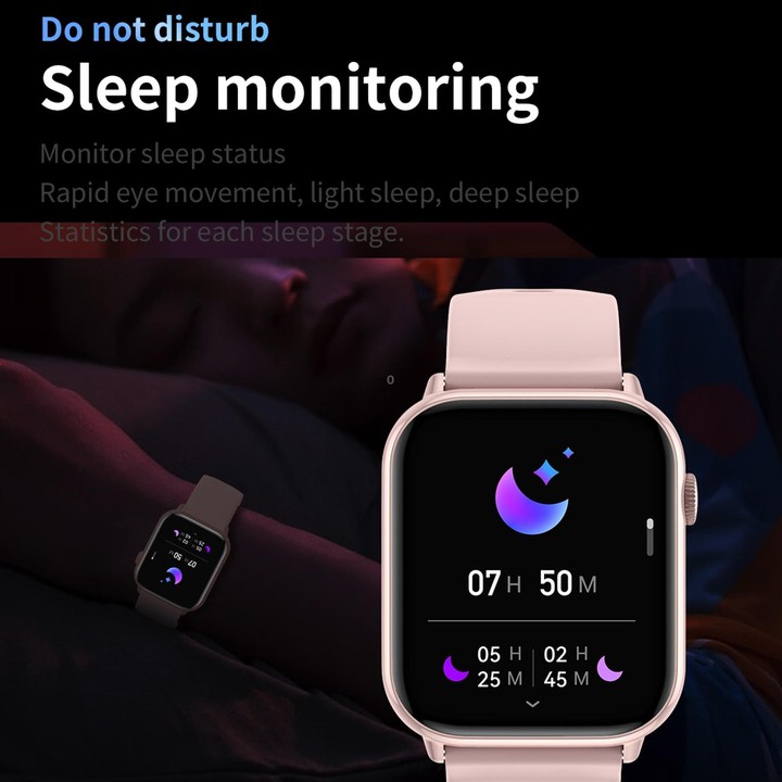 HD15 1.75 inch Silicone Strap IP68 Waterproof Smart Watch, Support Sedentary Reminder / Sleep Monitoring(Pink)