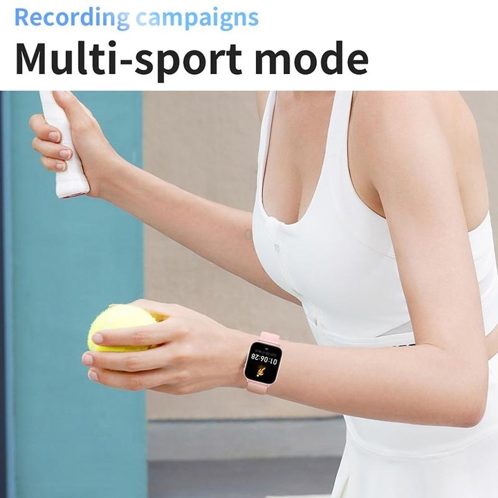 HD15 1.75 inch Silicone Strap IP68 Waterproof Smart Watch, Support Sedentary Reminder / Sleep Monitoring(Pink)