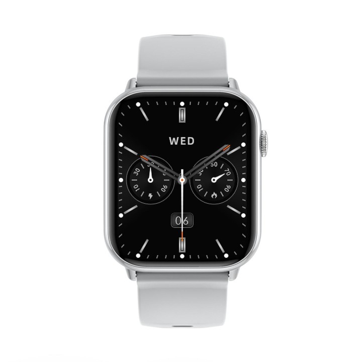 HD15 1.75 inch Silicone Strap IP68 Waterproof Smart Watch, Support Sedentary Reminder / Sleep Monitoring(Silver)
