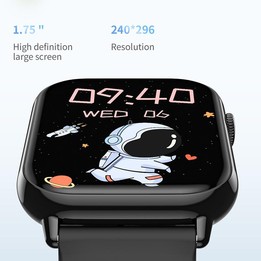 HD15 1.75 inch Silicone Strap IP68 Waterproof Smart Watch, Support Sedentary Reminder / Sleep Monitoring(Silver)