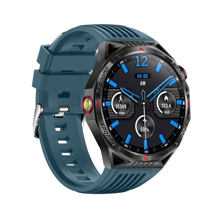 HT28 1.85 inch Silicone Strap IP68 Waterproof Smart Watch, Support Sleep Monitoring(Blue)