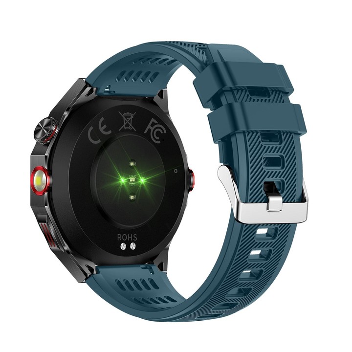 HT28 1.85 inch Silicone Strap IP68 Waterproof Smart Watch, Support Sleep Monitoring(Blue)