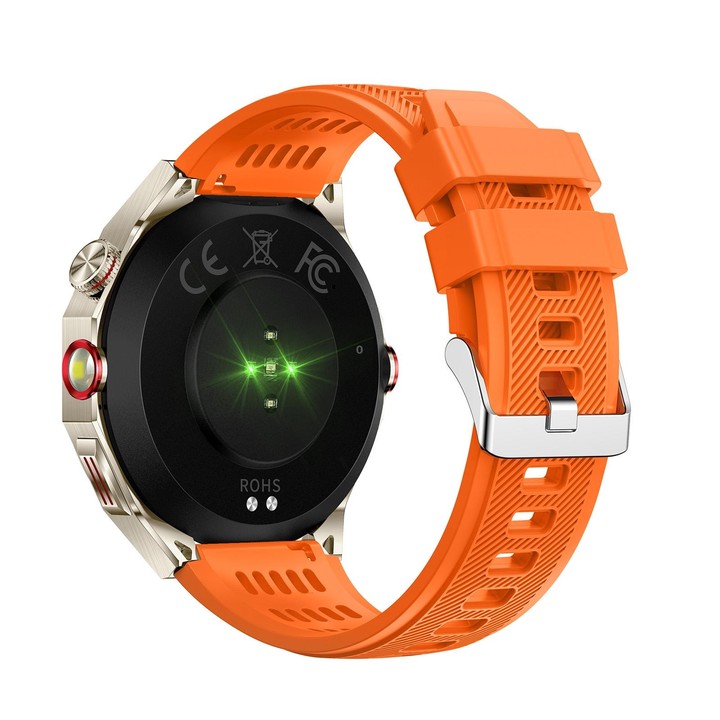 HT28 1.85 inch Silicone Strap IP68 Waterproof Smart Watch, Support Sleep Monitoring(Orange)