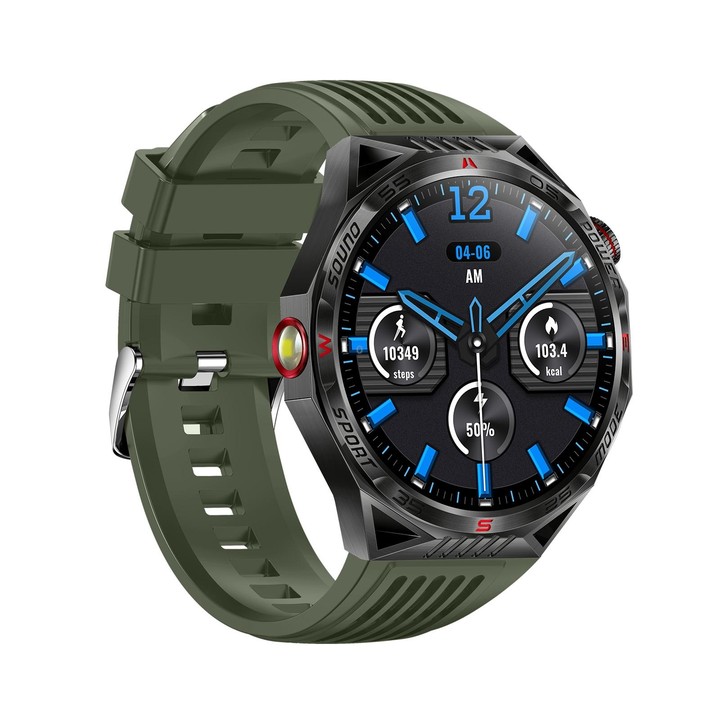 HT28 1.85 inch Silicone Strap IP68 Waterproof Smart Watch, Support Sleep Monitoring(Green)