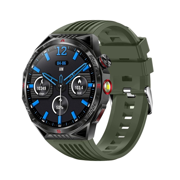 HT28 1.85 inch Silicone Strap IP68 Waterproof Smart Watch, Support Sleep Monitoring(Green)