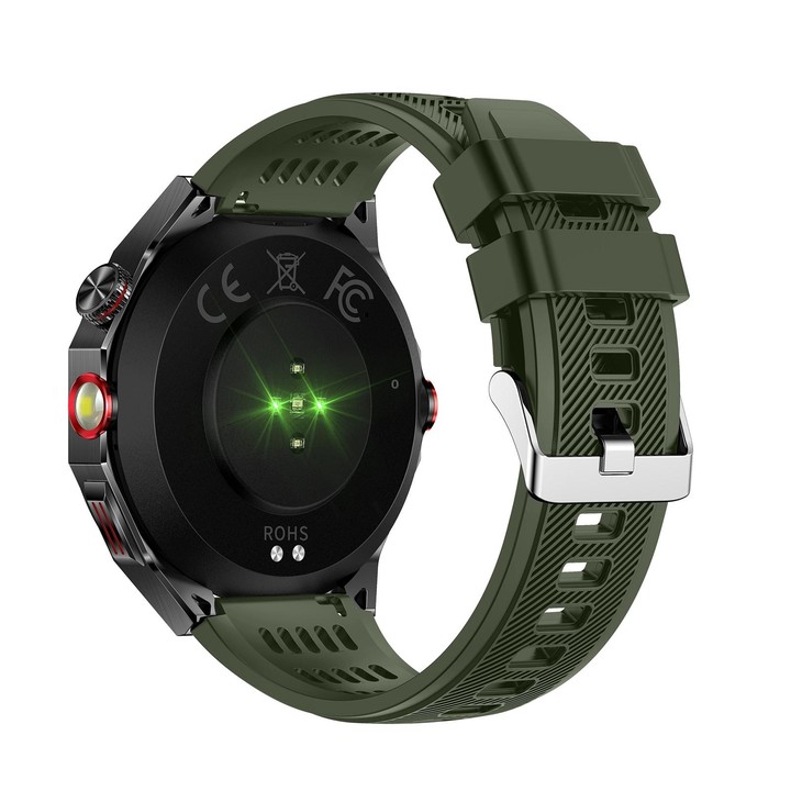 HT28 1.85 inch Silicone Strap IP68 Waterproof Smart Watch, Support Sleep Monitoring(Green)