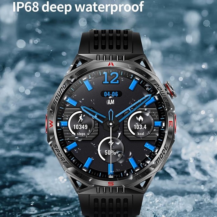 HT28 1.85 inch Silicone Strap IP68 Waterproof Smart Watch, Support Sleep Monitoring(Green)