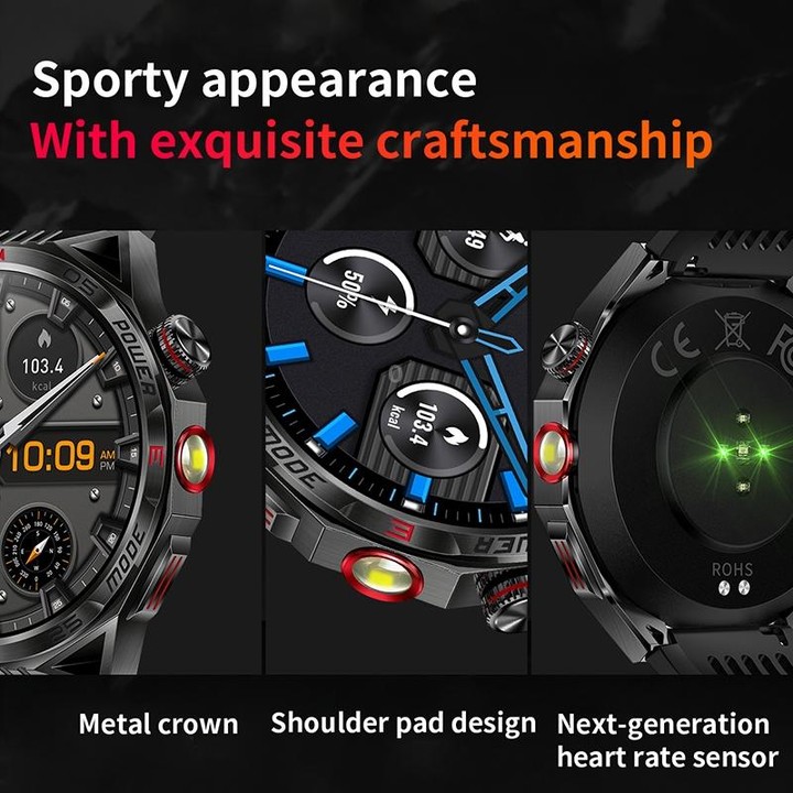 HT28 1.85 inch Silicone Strap IP68 Waterproof Smart Watch, Support Sleep Monitoring(Green)
