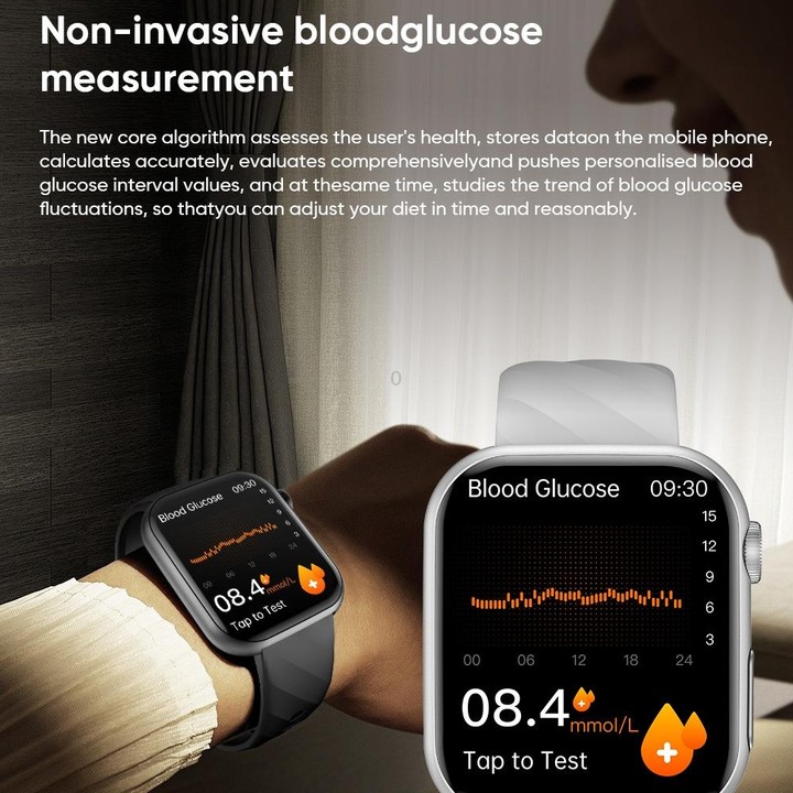 MT500 1.97 inch IP67 Waterproof Smart Watch, Support Electrocardiogram / Temperature Measurement(Black)