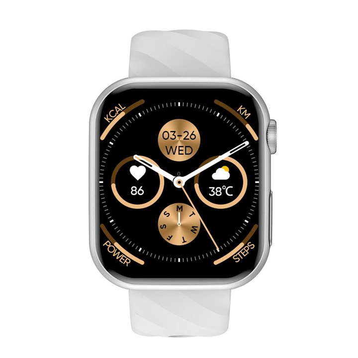 MT500 1.97 inch IP67 Waterproof Smart Watch, Support Electrocardiogram / Temperature Measurement(White)
