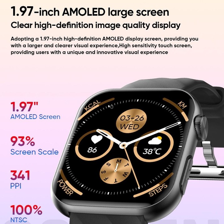 MT500 1.97 inch IP67 Waterproof Smart Watch, Support Electrocardiogram / Temperature Measurement(White)