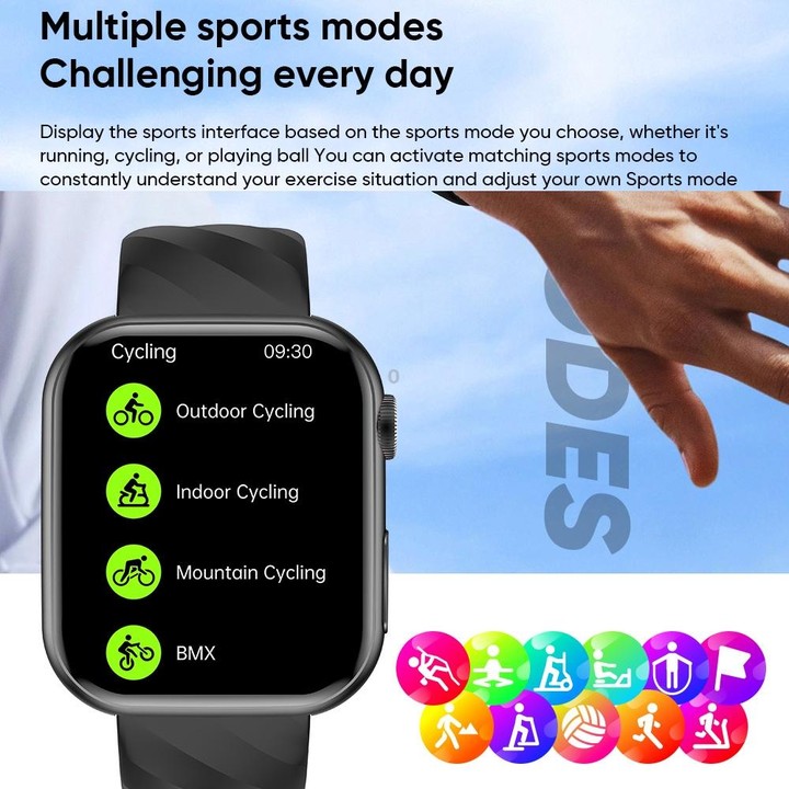 MT500 1.97 inch IP67 Waterproof Smart Watch, Support Electrocardiogram / Temperature Measurement(White)