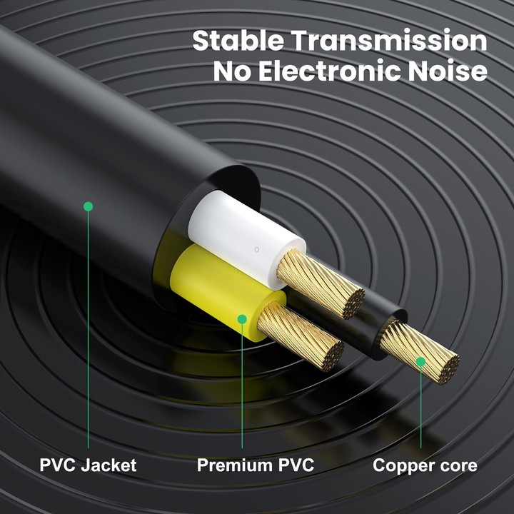 0.3m 6.35mm TRS Stereo Female to 2 x 6.35mm TS Male Mono Audio Adapter Cable(Black)