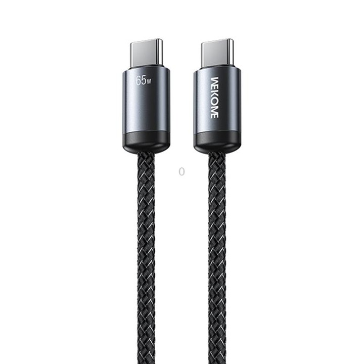 WK WDC-35 Raython Gen2 1m PD65W Type-C to Type-C Fast Charging Data Cable(Black)